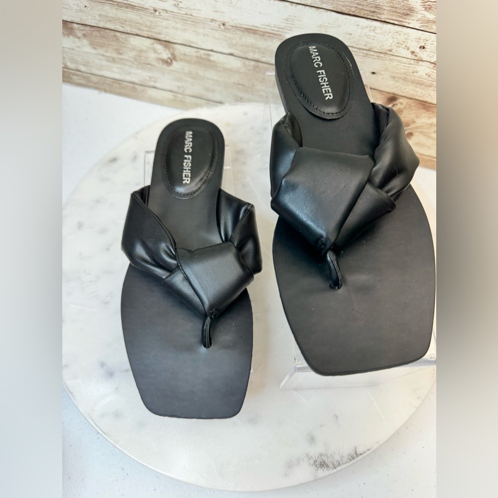 Marc Fisher LTD Women's Farisa Flat Slide Black EUR 36 US 6 M NEW